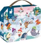Janod Puzzle in valiza pentru copii Janod - Petrecerea de zapada, 36 piese (J02647) Puzzle