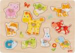 Goki Puzzle cu mânere Goki - Animale pentru copii (57393) Puzzle