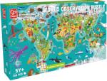 Hape Un puzzle și un joc 2 în 1 Happe - Tur in jurul lumii (H1626) Puzzle