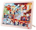 Toi World Puzzle din lemn pentru copii Toi World - Incendiu in oras, 100 piese (TWTP047) Puzzle