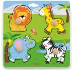 Viga Toys Puzzle cu mânere Viga - Animale sălbatice (50840) Puzzle