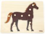 Viga Toys Puzzle educațional Montessori Viga - Calul (44607) Puzzle