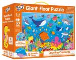 Galt Puzzle gigant pentru podea 30 piese Galt - Invata sa numeri cu animalele marine (1005371) Puzzle