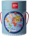 APLI Puzzle rotund Apli din 48 de piese - Harta lumii (18201) Puzzle