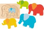 Goki Puzzle din lemn in straturi Goki - Elefanti II (57450) Puzzle