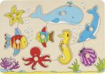Goki Puzzle din lemn cu manere Goki - Lumea subacvatica (57953) Puzzle