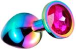 Guilty Toys Dop Anal Metalic, Medium, Multicolor, Piatra Roz Inchis, Guilty Toys