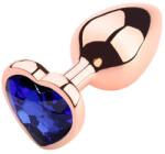 Passion Labs Dop Anal Brilliant Anal Plug Large, Rose Gold, Piatra Albastru Inchis, Passion Labs