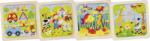 Goki Puzzle din lemn Goki - Animalute, fertma si mediul urban, sortiment (57499) Puzzle