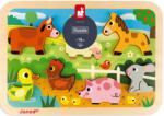 Janod Puzzle pentru copii cu piese 3D Janod - Ferma (J07055) Puzzle