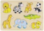 Goki Puzzle cu mâner Goki - Grădina zoologică (57874) Puzzle