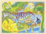 Goki Puzzle din lemn Goki - Dinozauri (57724) Puzzle