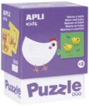 APLI Puzzle pentru copii Apli Kids - Animale mama si bebe, 24 piese (17422) Puzzle