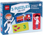 APLI Set de 3 puzzle Apli - Cifre, Transport, Profesii (18797) Puzzle
