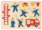 Goki Puzzle din lemn Goki - Detasament de pompieri, puzzle care sta vertical (57471) Puzzle