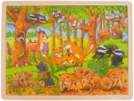 Goki Puzzle din lemn Goki - Pui de animale, de padure (57734) Puzzle