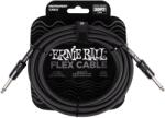 Ernie Ball 6435 Flexcable 6m gitárkábel, egyenes csatlakozók, fekete