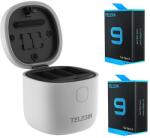 Telesin Allin box Telesin vízálló hármas töltő GoPro Hero 9 / Hero 10 + 2 akkumulátorhoz (GP-BTR-905-GY)