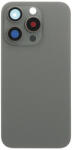  Apple iPhone 15 Pro akkufedél (hátlap) kamera lencsével és vezeték nélküli töltéssel, szürke (utángyártott)