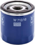 MANN Filtru ulei Mann pentru Alfa Romeo 145, 146, 147, 155, 156, 166, GT, Spider, Fiat Bravo I, Doblo, Panda, Punto, Stilo, Lancia Delta II (W712/16)