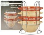 Perfect Home Set 4 boluri bucatarie pentru gulas cu suport, ceramica, 0.75 L, 14x9.5 cm, Perfect Home (15701) - artool Castron