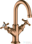 Hansgrohe AXOR MONTREUX kétkaros mosdó csaptelep automata leeresztővel, szálcsiszolt bronz 16505140 (16505140)