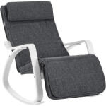 SONGMICS Hintaszék, nyírfából készült pihenő fotel, sötétszürke, fehér (LYY011G01) - deco24