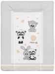  Kis pufi puha softy pelenkázó lap 50 x 70 cm - Cuki állatok szürke