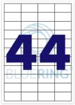 BLUERING Etikett címke, 48, 5x25, 4mm, 100 lap, 44 címke/lap Bluering® (BRET133) - tintasziget