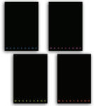 Pigna Füzet Pigna Black & Fluo A/4 tűzött 42 lapos kockás margós (02331230Q)