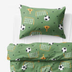 Goldea gyermek pamut ágyneműhuzat - futballvilág 150 x 200 és 50 x 60 cm