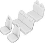 UMBRELLA Set huse scaun DACIA LOGAN MCV 7 LOCURI 2004-2012 (bancheta fractionata) tip 2 cu tetiere in forma de L UMBRELLA (45907)
