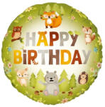 Balloons4party Balon folie Happy Birthday animale padure 45 cm