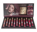  Set 12 Rujuri de Buze Mate si Rezistente, Angel Rose, Art Soft Waterproof, Natural Velvet Matte