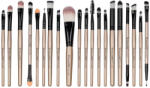  Set 20 pensule machiaj Makeup, Nude, Husa depozitare inclusa