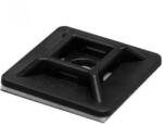 USE Home CTT 28BK kábelkötegelő talp, UV védett, 4 oldalas, öntapadó ragasztó, fúrható, fekete (CTT 28BK)