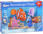 Ravensburger Puzzle Ravensburger din 2 x 12 de piese - Nemo si prietenii (07556) Puzzle