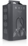 SAIZ Premium - двойна помпа за гърди - малка - прозрачно-черна - lovesexshop