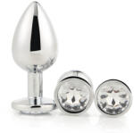 DreamToys Gleaming Love - set de dopuri anale (argintiu, 3 piese)