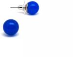 R. M. ékszer Fülbevaló golyó szinezett kék achát 10mm (087374)