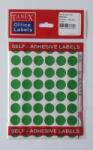 Tanex Etichete autoadezive color, D16 mm, 480 buc/set, Tanex - verde (TX-OFC-130-GR) - officeclass