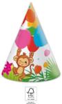 Procos Качествени компостируеми парти шапки Jungle Balloons 6 бр