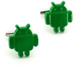  Mandzsettagombok zöld Android robot motívummal (CSS706)