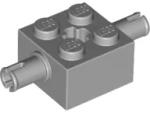 LEGO® 30000c86 - LEGO világos szürke kocka 2 x 2 méretű két pin csatlakozóval és tengely foglalattal (30000c86)