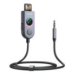 JOYROOM Modulator FM Receptor Audio Bluetooth 5.3, Jack 3.5mm, 1m - JoyRoom (JR-CB6) - Dark Gray (JR-CB6) - pcone