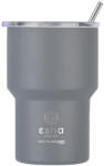Estia Home Art Cană de Cafea Lite Save The Aegean Pahar Termos Reciclabil din Oțel Inoxidabil Fără BPA 400 ml Gri Fjord cu Pai 01-18467 (01-18467)