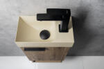 SAPHO Small Piccolino beton mosdó csaplyukkal 30, 8x17 cm, jobbos / sárga PK30522 (PK30522)