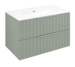 SAPHO Cirasa mosdótartó szekrény 2 fiókkal 79, 8x52x46 cm, verde strip CR801-4444S (CR801-4444S)