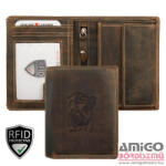 Giorgio Carelli 412772 601 Giorgio Carelli motívumos pénztárca vaddisznó fej - amigotaska