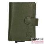 Hide and Stitches 18208029 Hide and Stitches safety wallet olivazöld